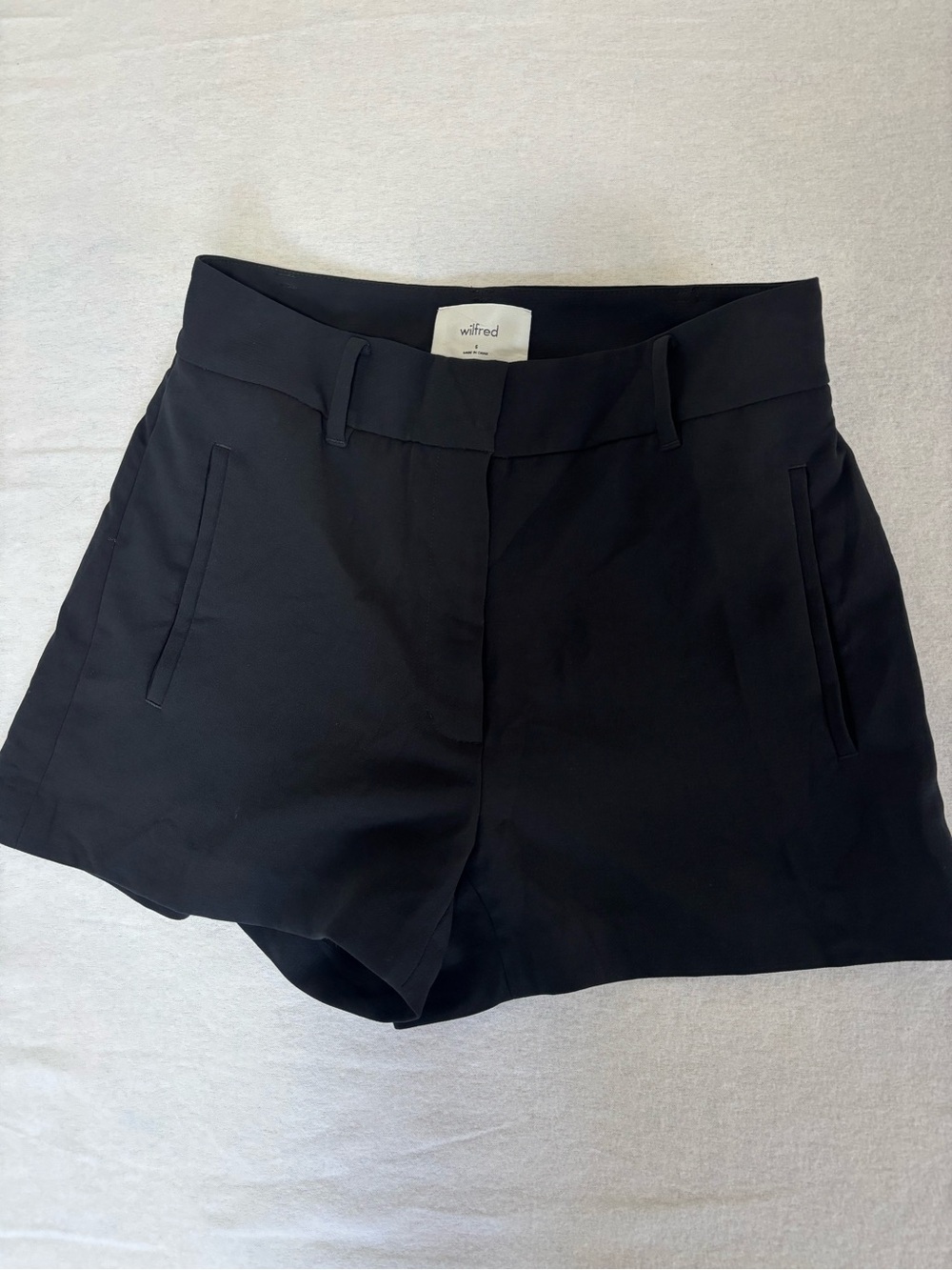 Wilfred Black High-Waist Tailored Shorts